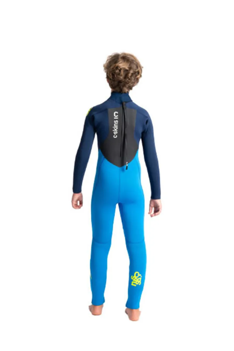 C-Skins Legend 5:4:3 Junior Back Zip Steamer Cyan/Blue-4